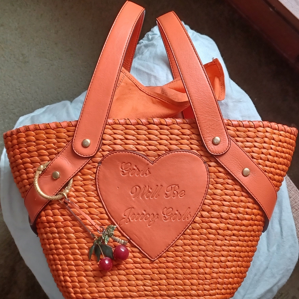 Juicy Couture straw bag vintage